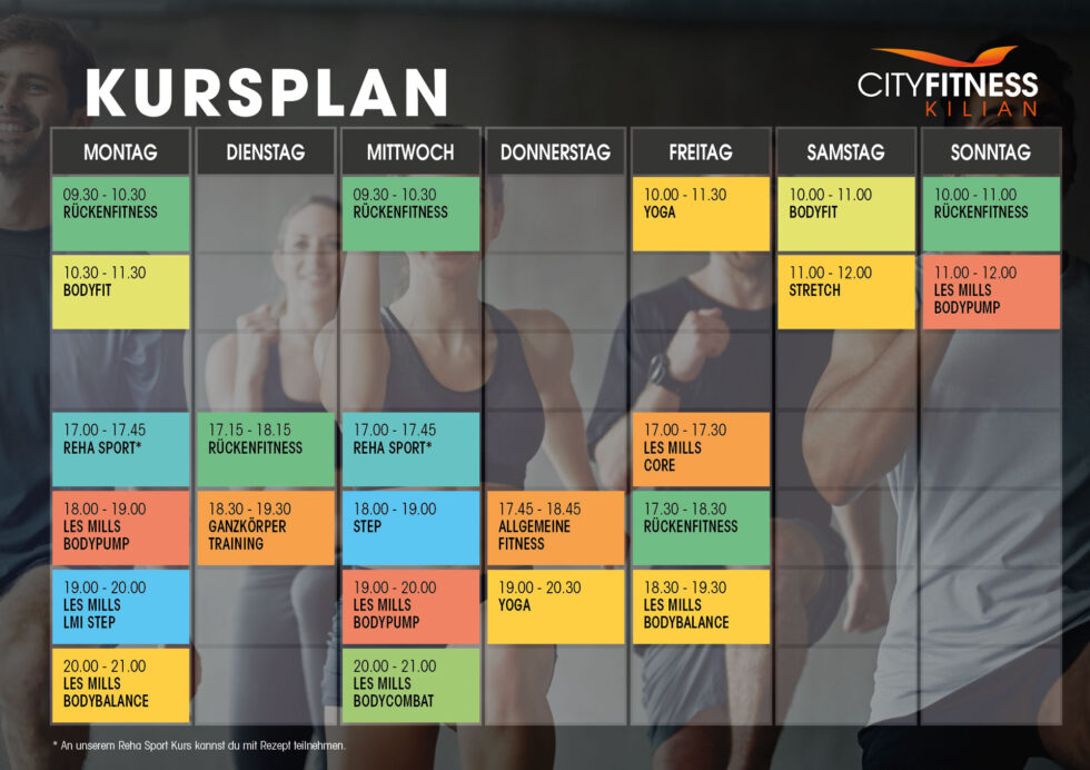 Kursplan CITYFITNESS Kilian